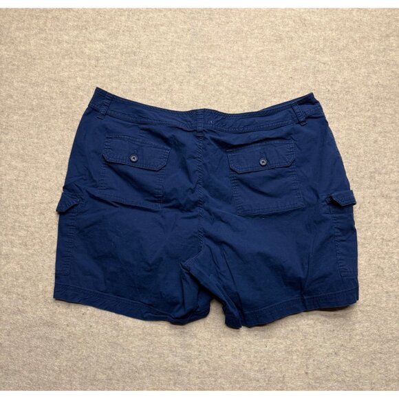 St.John's Bay Navy Blue High Rise Cargo Shorts Size 20 - Picture 3 of 7